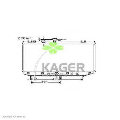 KAGER 311109 Радіатор, охолодження двигуна