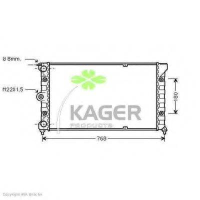 KAGER 311172 Радіатор, охолодження двигуна