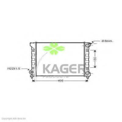 KAGER 311175 Радіатор, охолодження двигуна