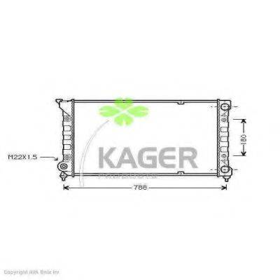 KAGER 311182 Радіатор, охолодження двигуна