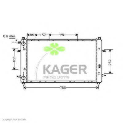 KAGER 311199 Радіатор, охолодження двигуна