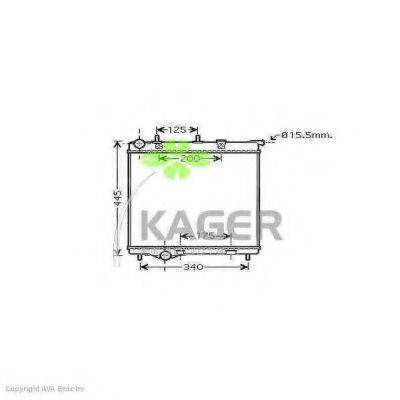 KAGER 311318 Радіатор, охолодження двигуна