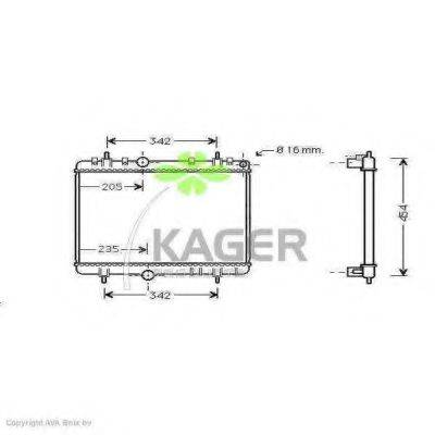 KAGER 311367 Радіатор, охолодження двигуна