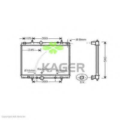 KAGER 311572 Радіатор, охолодження двигуна