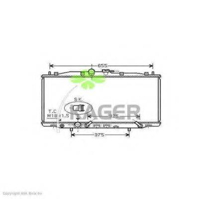 KAGER 311672 Радіатор, охолодження двигуна