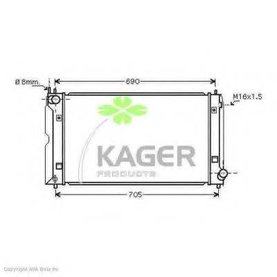 KAGER 312057 Радіатор, охолодження двигуна