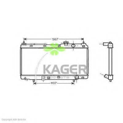 KAGER 312109 Радіатор, охолодження двигуна