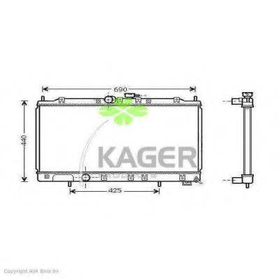 KAGER 312302 Радіатор, охолодження двигуна