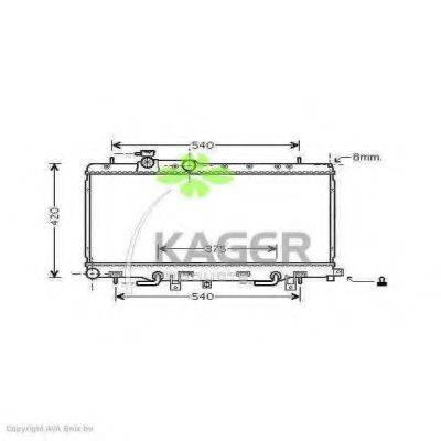 KAGER 312395 Радіатор, охолодження двигуна