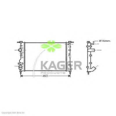 KAGER 312445 Радіатор, охолодження двигуна