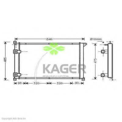 KAGER 312664 Радіатор, охолодження двигуна