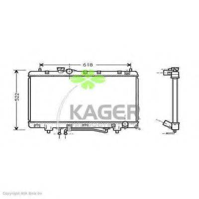 KAGER 312872 Радіатор, охолодження двигуна