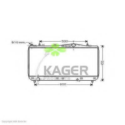 KAGER 313324 Радіатор, охолодження двигуна