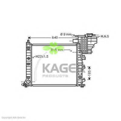 KAGER 313460 Радіатор, охолодження двигуна