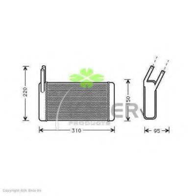 KAGER 320009 Теплообмінник, опалення салону