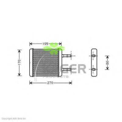 KAGER 320059 Теплообмінник, опалення салону