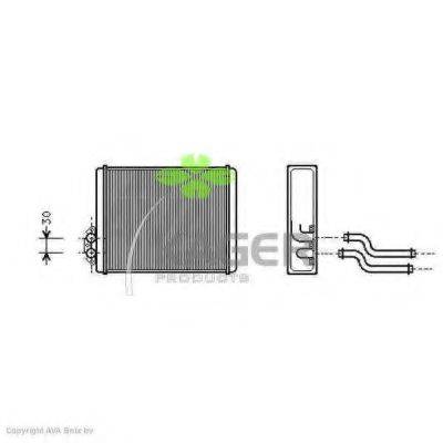 KAGER 320128 Теплообмінник, опалення салону