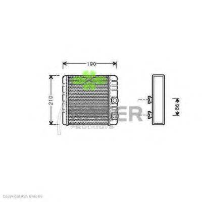 KAGER 320171 Теплообмінник, опалення салону
