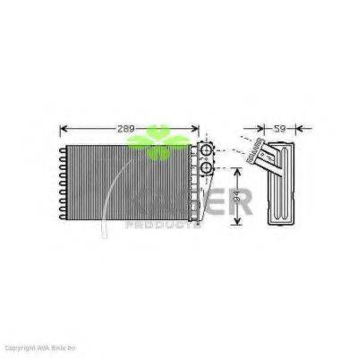KAGER 320326 Теплообмінник, опалення салону