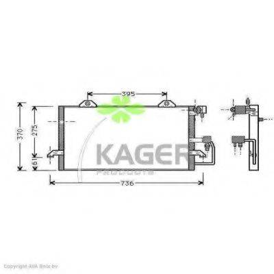 KAGER 945004 Конденсатор, кондиціонер