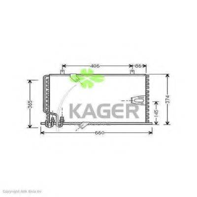 KAGER 945043 Конденсатор, кондиціонер