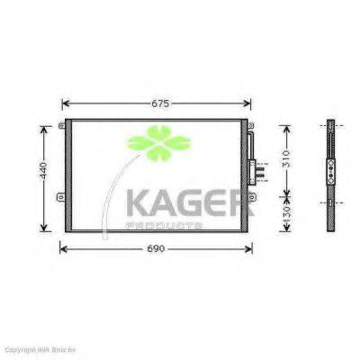 KAGER 945184 Конденсатор, кондиціонер