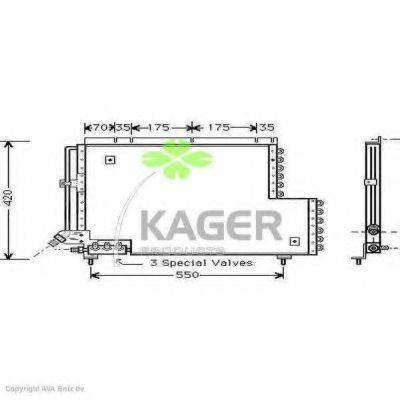 KAGER 945379 Конденсатор, кондиціонер