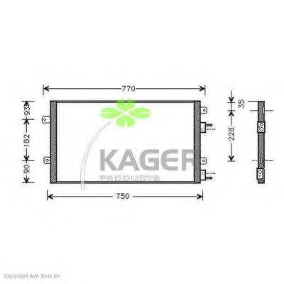 KAGER 945789 Конденсатор, кондиціонер