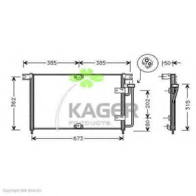 KAGER 946064 Конденсатор, кондиціонер