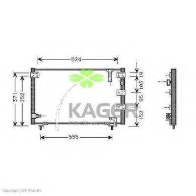 KAGER 946192 Конденсатор, кондиціонер