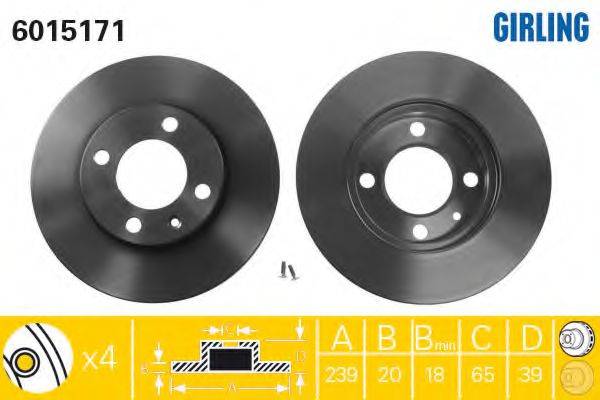 GIRLING 6015171 гальмівний диск