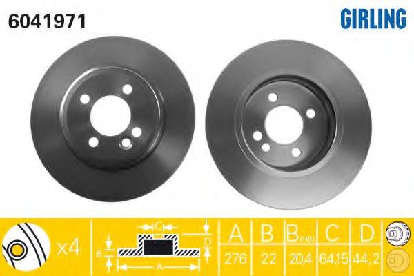 GIRLING 6041971 гальмівний диск