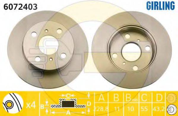GIRLING 6072403 гальмівний диск