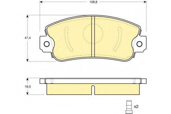 GIRLING 6102973 Комплект гальмівних колодок, дискове гальмо