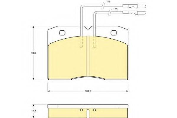 GIRLING 6103439 Комплект гальмівних колодок, дискове гальмо