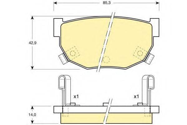 GIRLING 6103689 Комплект гальмівних колодок, дискове гальмо