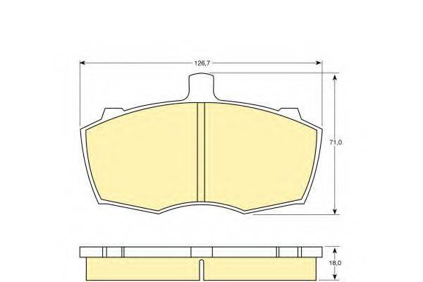 GIRLING 6107601 Комплект гальмівних колодок, дискове гальмо