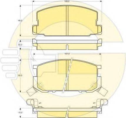 GIRLING 6107999 Комплект гальмівних колодок, дискове гальмо