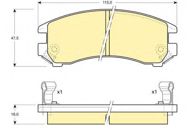 GIRLING 6108829 Комплект гальмівних колодок, дискове гальмо