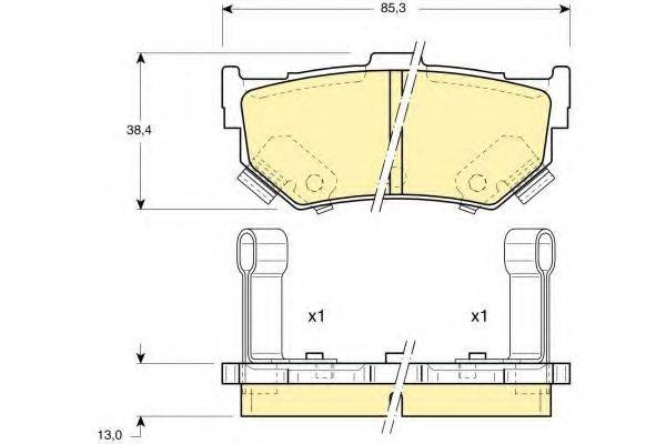 GIRLING 6108849 Комплект гальмівних колодок, дискове гальмо