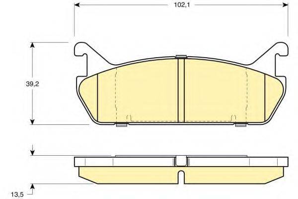 GIRLING 6108879 Комплект гальмівних колодок, дискове гальмо