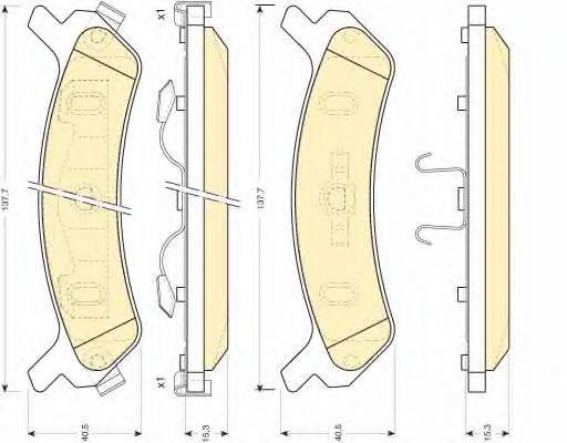 GIRLING 6108969 Комплект гальмівних колодок, дискове гальмо