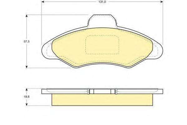 GIRLING 6108973 Комплект гальмівних колодок, дискове гальмо