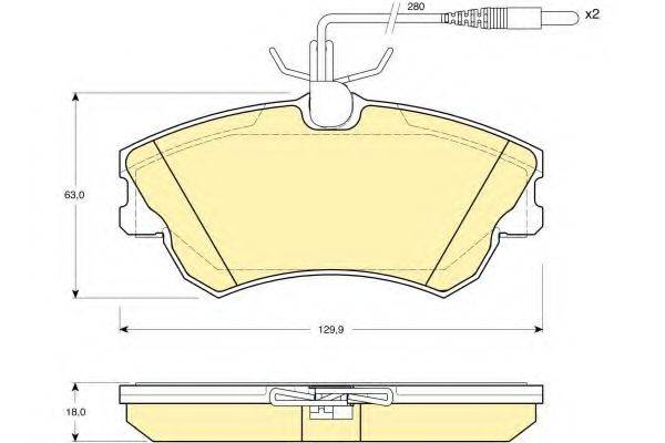 GIRLING 6112701 Комплект гальмівних колодок, дискове гальмо