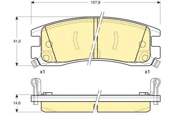 GIRLING 6113099 Комплект гальмівних колодок, дискове гальмо