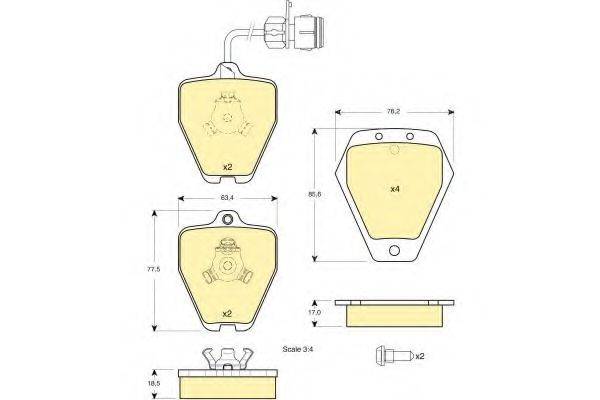 GIRLING 6113291 Комплект гальмівних колодок, дискове гальмо