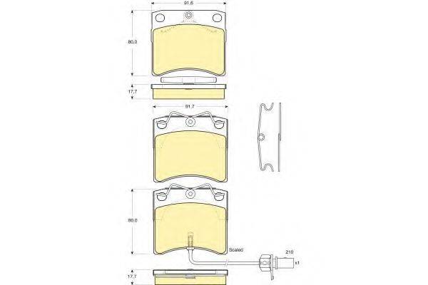 GIRLING 6113681 Комплект гальмівних колодок, дискове гальмо