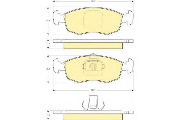 GIRLING 6114432 Комплект гальмівних колодок, дискове гальмо