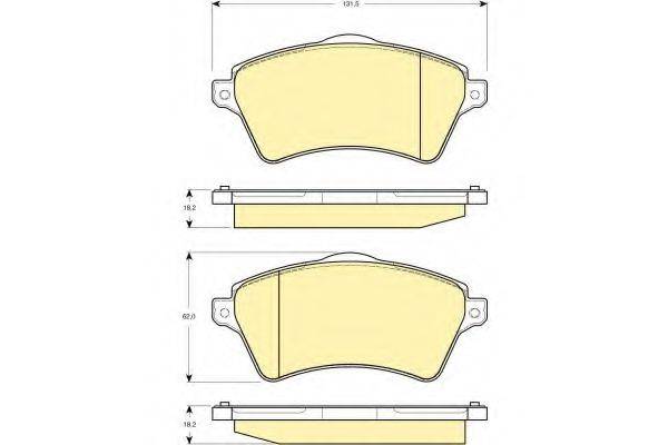 GIRLING 6114731 Комплект гальмівних колодок, дискове гальмо