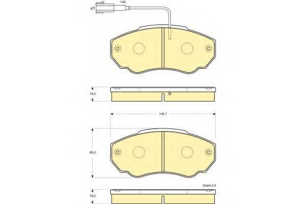 GIRLING 6115179 Комплект гальмівних колодок, дискове гальмо